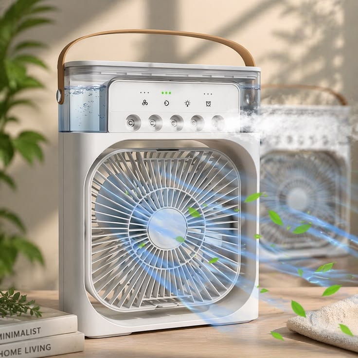 Mini Portable Air Cooler Fan with Evaporative Cooling | 3-Speed Personal Air Conditioner