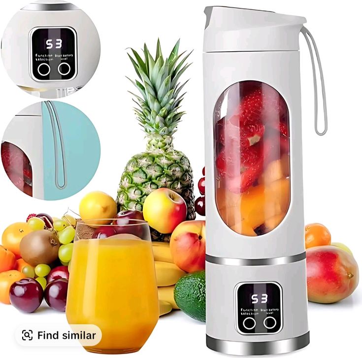 Portable USB Rechargeable Mini Blender | Wireless Personal Juicer | 400ml Handheld Mixer for Shakes, Juices & Gym