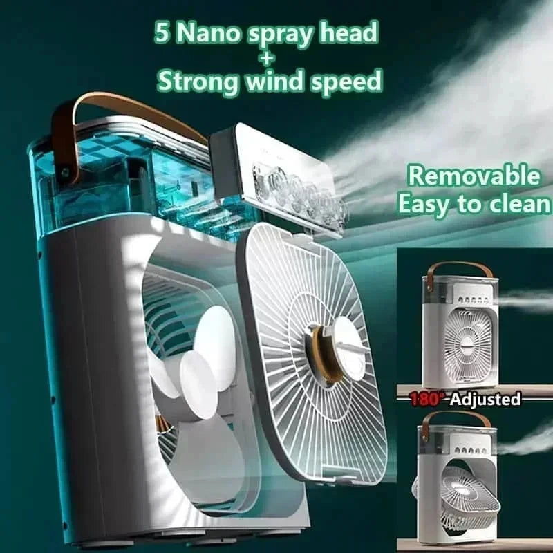 Mini Portable Air Cooler Fan with Evaporative Cooling | 3-Speed Personal Air Conditioner