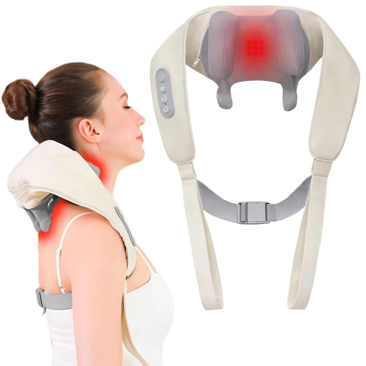 Neck and Shoulder Massager | Cordless Deep Tissue Electric Kneading Massager