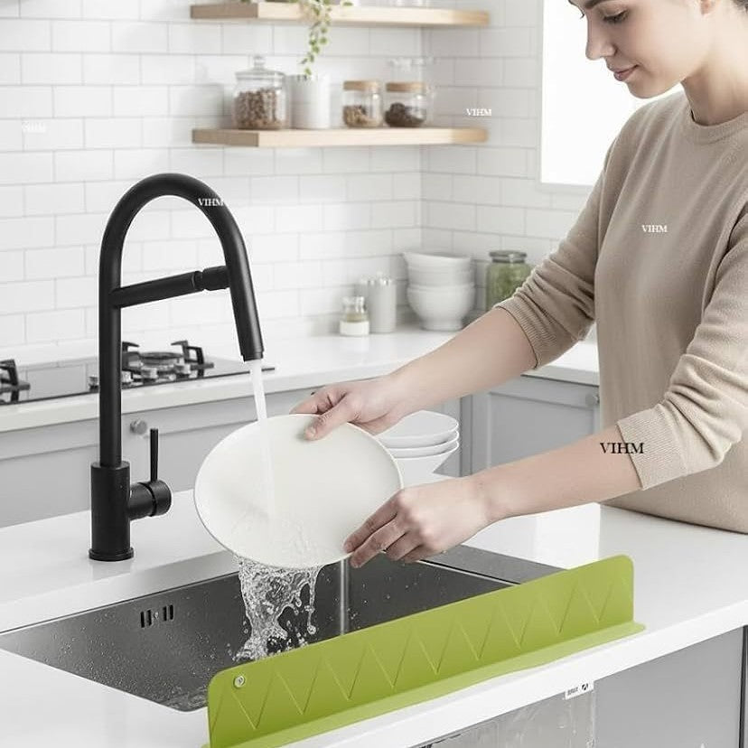 Silicone Sink Splash Guard Water Stopper with Suction Cup