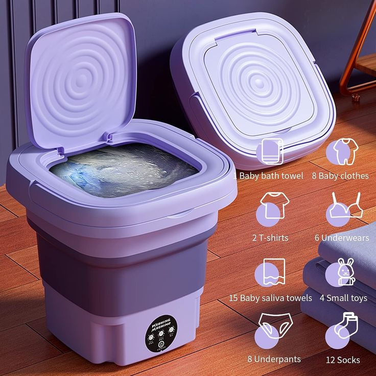 10L Foldable Mini Portable Washing Machine | wash clothes, socks, underwear, or light garments
