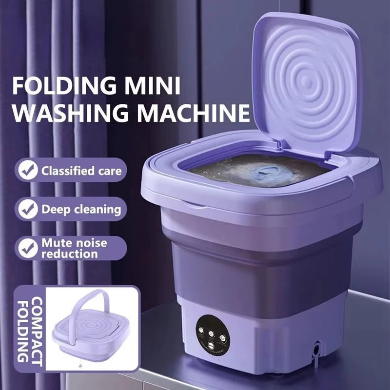 10L Foldable Mini Portable Washing Machine | wash clothes, socks, underwear, or light garments